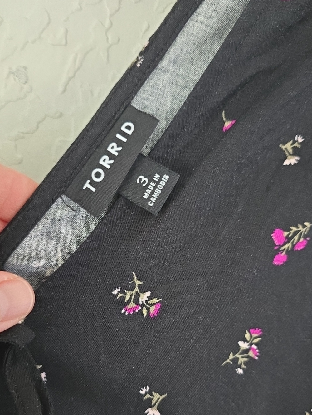 NWOT Black Floral Torrid Dress Size 3x - Picture 3 of 3